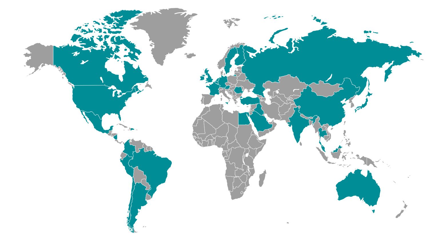 Map of ResinDek Customers