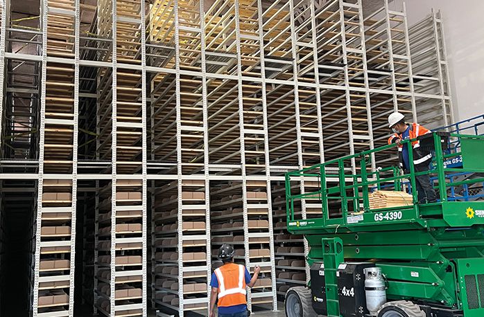 Estantería system rack based storage lumber supports